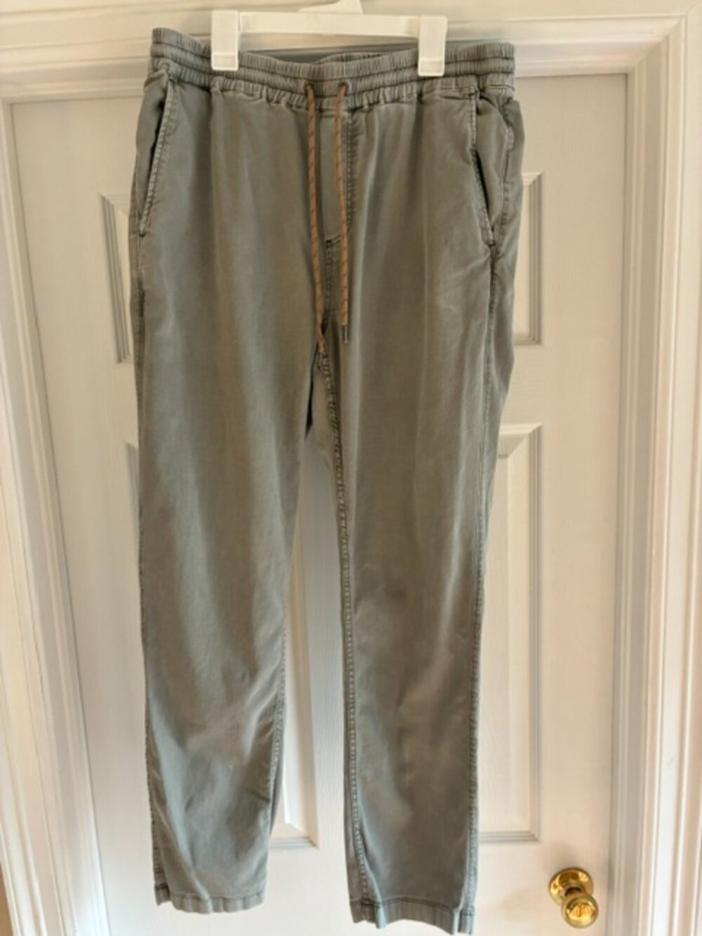 Faherty Essential Drawstring Pants Men Large Grey Relax Jogger Outdoors Travel